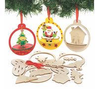 Baker Ross FC196 Boule de Noel pour Enfants en Bois - Lot de 5, Decoration de Noel pour Sapin, Noel Enfant, Loisirs Creatifs Enfants