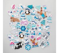 Baker Ross FC268 Autocollant Enfant en Mousse motif Animaux Polaires - Lot de 200, Autocollants pour Enfants, Stickers Scrapbooking, Scrapbooking Accessoires, Loisir Creatif Enfant
