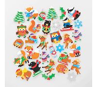 Baker Ross FC285 Autocollant Enfant Mousse motif Hiver et Foret - Lot de 200, Autocollants pour Enfants, Stickers Scrapbooking, Scrapbooking Accessoires, Loisir Creatif Enfant