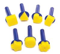 Baker Ross FE293 Tampons de peinture éponge - paquet de 8, pinceaux pour enfants, fournitures de peinture, fournitures d'art pour enfants