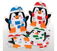 Baker Ross FE834 Cartes de Vœux Enfants motif Pingouin - Lot de 6, Carte de Vœux, Noel Enfant, Loisirs Creatifs pour les Enfants