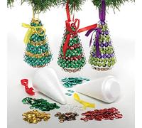 Baker Ross FE881 Décoration Enfant à Paillettes motif Sapin de Noël - Lot de 3, Kit de Décoration de Noël pour Enfants, Activité Manuelle Festive