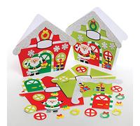 Baker Ross FE914 Cartes de Vœux Enfants motif Atelier de Père Noël - Lot de 6, Carte de Vœux, Noel Enfant, Loisirs Creatifs pour les Enfants