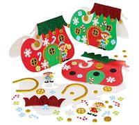 Baker Ross FE968 Cartes de Vœux Enfants motif Botte de Lutin - Lot de 6, Carte de Vœux, Cartes pour Noel, Loisirs Creatifs pour les Enfants