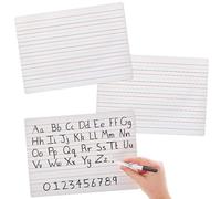 Baker Ross FN114 Dry Erase Lined A4 Whiteboards - Pack of 10, Mini tableaux blancs portables pour les salles de classe, les écoles et les enseignants
