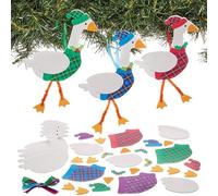 Baker Ross FN318 Kit de décoration de l'oie de Noël - paquet de 8, artisanat de Noël pour les enfants, décorations de Noël