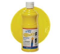 Baker Ross FN508 Peinture acrylique jaune 500 ml - Lot de 1, peinture pour les arts plastiques, peinture pour enfants