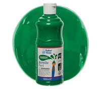 Baker Ross FN509 Peinture acrylique verte 500 ml - Lot de 1, peinture pour les arts plastiques, peinture pour enfants
