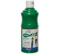 Baker Ross FN509 Peinture acrylique verte 500 ml - Lot de 1, peinture pour les arts plastiques, peinture pour enfants