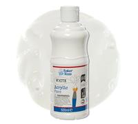 Baker Ross FN511 Peinture acrylique blanche 500 ml - Lot de 1, peinture pour les arts plastiques, peinture pour enfants
