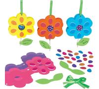 Baker Ross FN686 Kits de décoration pour porte-sucettes en forme de fleur - Lot de 10, kits de bricolage en mousse pour créer des cadeaux amusants