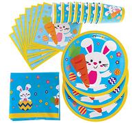 Baker Ross FX477 Set de vaisselle de Pâques - Lot de 25 pièces, Set de vaisselle de Pâques pour les fêtes d'enfants.