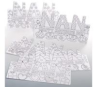 Baker Ross FX511 Cartes à colorier Nan (mamie) pour la fête des Mères - Lot de 10, faites vos propres cartes de fête des Mères.