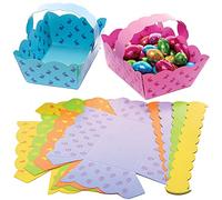 Baker Ross FX545 Paniers de Pâques - Lot de 30, Fabriquez vos propres paniers de Pâques pour les enfants.