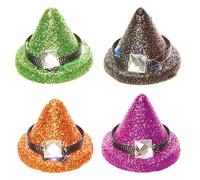 Baker Ross FX600 Chapeau de sorcière pailleté - paquet de 10, décorations d'Halloween pour l'art et l'artisanat