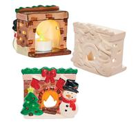 Baker Ross FX793 Porte-bougies à réchaud de Noël en céramique - boîte de 3, Décoration de Noël pour les enfants