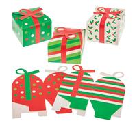 Baker Ross FX797 Boîtes cadeaux pour les cadeaux de Noël - paquet de 10, accessoires pour les fêtes et l'artisanat de Noël