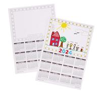 Baker Ross FX871 Calendrier vierge 2024 - paquet de 12, accessoires de bricolage pour enfants pour fabriquer son propre calendrier