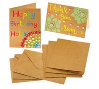 Baker Ross FX981 Kraft Greeting Card Blanks - Pack of 12, faites vos propres cartes