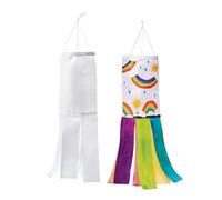 Baker Ross FX998 Design Your Own Windsocks - Lot de 3, kits de bricolage de jardin pour les enfants