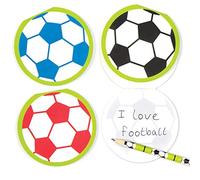 Baker Ross Kit de bloc-notes Ballon de Foot (lot de 6) - À glisser dans les pochettes-surprises des enfants AC896
