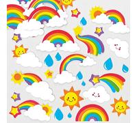 Baker Ross Lot de 120 Autocollants Arc-en-Ciel très colorés en Mousse - Idéal pour Les activités créatives de Collage