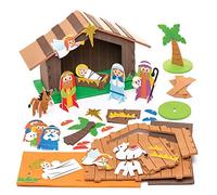 Baker Ross Lot de 2 Crèches de Noël en Caoutchouc Mousse