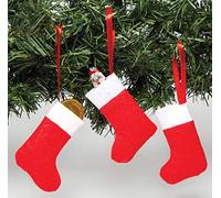 Baker Ross Lot de 8 Mini Chaussettes de Noël en Feutre