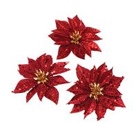 Baker Ross Lot de 8 Poinsettias à Paillettes pour Enfants Coloris Assortis AR844