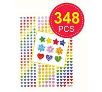 Baker Ross Mini-autocollants holographiques brillants (Lot de 348) - Embellissements pour loisirs créatifs des enfants