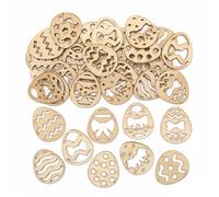 Baker Ross Mini Formes en Bois motif Oeufs de Pâques - Lot de 72, Fournitures de Loisirs Créatifs pour Enfants (AX917)
