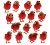 Baker Ross Mini Oiseaux Artificiels de Noel - Lot de 15, Kit Déco Sapin de Noël (FX339)