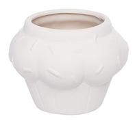 Baker Ross Pots de Fleurs en Céramique Forme Cupcake - Lot de 3, Jolies Jardinières à Peindre et à Décorer pour Les Enfants (FC364)