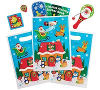 Baker Ross Sac Anniversaire Enfant motif Personnages de Noël - Lot de 10, Decoration de Table Noel (FX312)