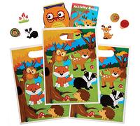 Baker Ross Sacs Anniversaire Enfant motif Animaux de la Forêt - Lot de 10, Decoration Anniversaire Enfant (FX162)