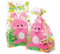 Baker Ross Sacs en Cellophane motif Lapin de Pâques - Lot de 30, Fournitures Artistiques pour les Enfants (AT512)