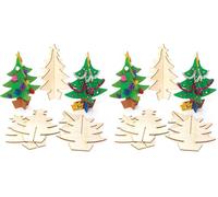 Baker Ross Sapins de Noël 3D en Bois (Paquet de 5) - Loisirs créatifs festifs AW983 (Lot de 2)