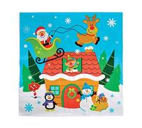 Baker Ross Serviette Table Enfant motif Personnages de Noël - Lot de 20, Decoration de Table Noel (FX310)