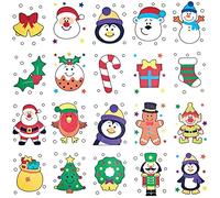 Baker Ross Tatouage Noel Enfant motif Personnages de Noël - Lot de 80, Petit Tatouage Enfant (FX408)