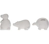 Baker Ross Tirelire Dinosaure en Porcelaine(Boîte de 3), Céramique