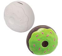 Baker Ross Tirelire Enfant en Céramique motif Donut - Lot de 2, Loisir Creatif Enfant (FC781)