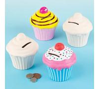 Baker Ross Tirelires Cupcakes en céramique (Boîte de 2)