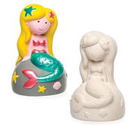 Baker Ross Tirelires de sirène en céramique que les enfants pourront peindre et décorer - Kit de loisirs créatifs en porcelaine pour enfant (Boîte de 2)