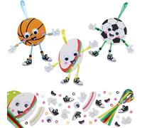 Baker Ross VC130 Kits de décoration Mix & Match sur le thème des ballons de sport - Lot de 8, bricolages en mousse sur le thème des ballons de sport