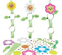 Baker Ross VC178 Kits de guirlandes de fleurs en papier - Lot de 5, bricolages de décoration avec des guirlandes de fleurs en papier