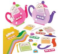 Baker Ross WA108 Kits de cartes de vœux Mum Teapot - Lot de 5, charmants kits de bricolage pour cartes de fête des mères