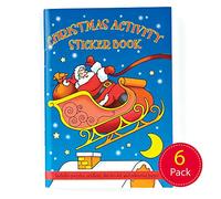 Baker Ross Z1362 Lot de 6 mini autocollants de Noël à colorier et puzzle 145 x 105 mm
