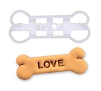 BAKERLOGY Emporte-pièce Os de Chien LOVE (9cm) - Moule à Biscuits Original pour Amoureux des Animaux & Friandises Maison