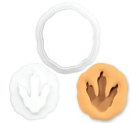 BAKERLOGY Mini Emporte-pièce & Tampon Empreinte Fossile T-Rex - Tyrannosaurus Rex Trace Dinosaure pour Fête Jurassic, Pâtisserie, Activités Préhistoriques, Pâte à Sucre
