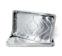 Bakery Direct Ltd Lot de 25 grands récipients en aluminium recyclables 12 x 8 avec 2 sacs à douille jetables de 53,3 cm.